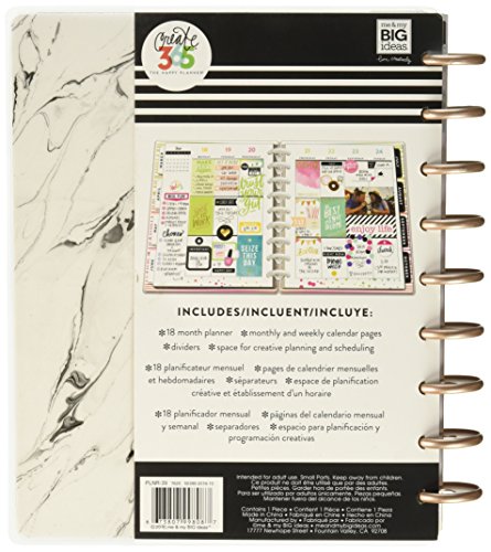 me & my BIG ideas Create 365 The Happy Planner, Modern Marble, Jul 2017 - Dec 2018