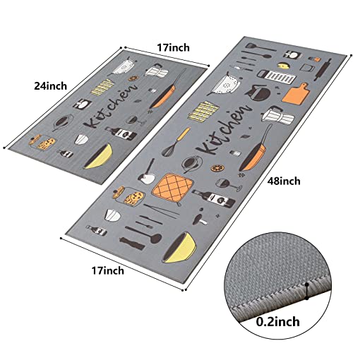 Alfombrillas de cocina antideslizantes Carvapet para evitar resbalones con agua y grasa 3