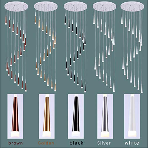 Decoración de escalera con lámpara de techo de 9 luces y altura ajustable de 200 cm 8
