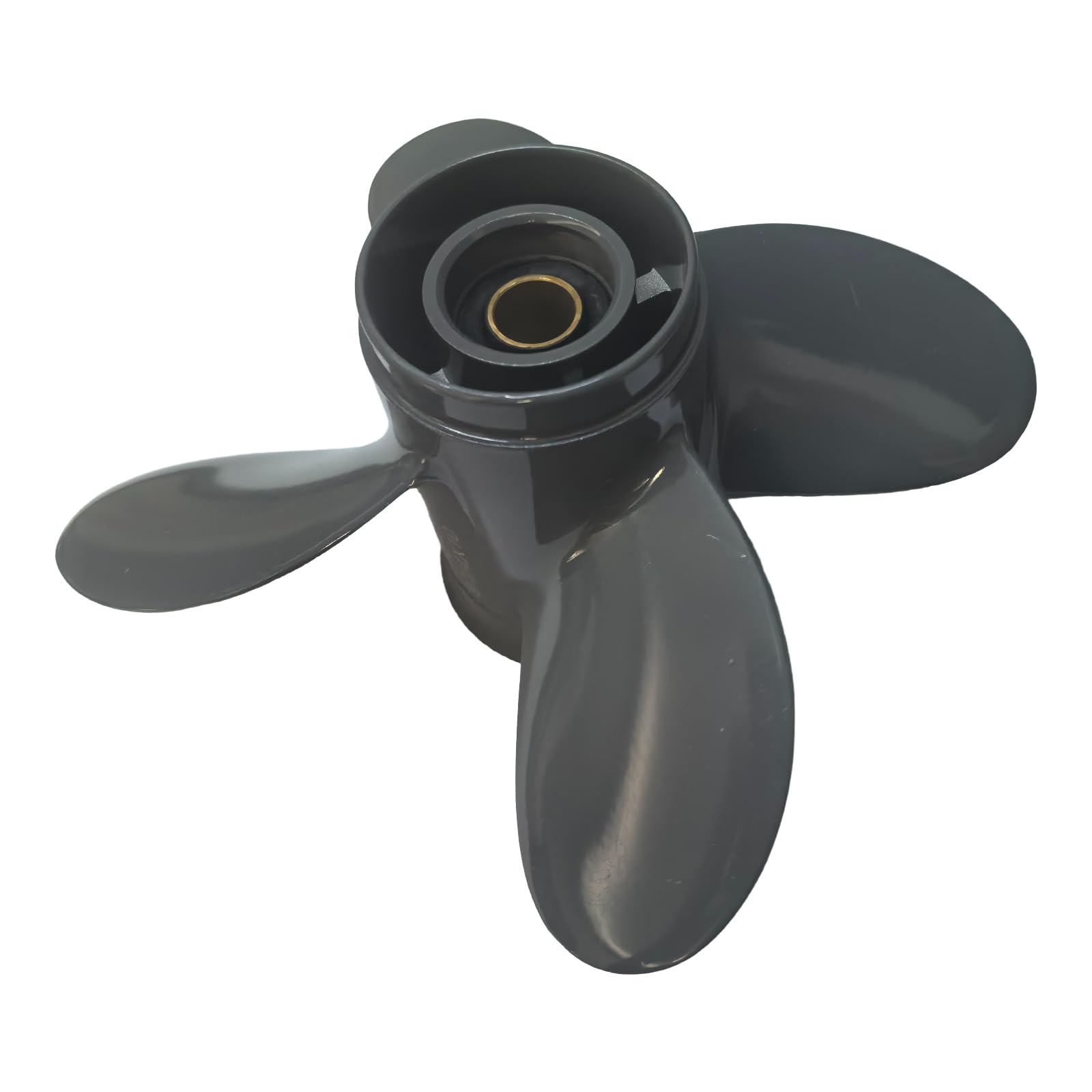 Hélice de barco de aluminio de 4 cuchillas de 9 1/4 x 10 RH 58134-ZV4-010AH compatible con motores Honda 8-20 HP 8 dientes estriados