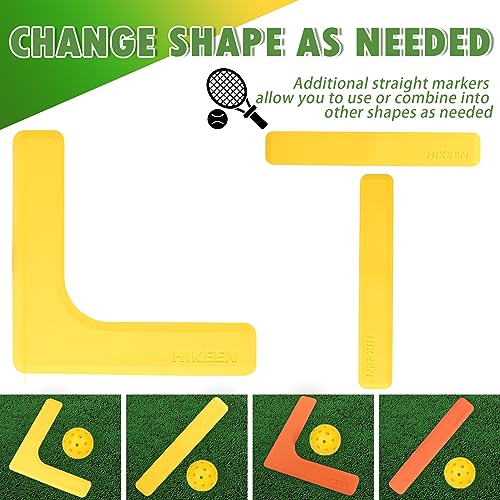 hikeen court lines marker kit anti-slip and wind-resistant throw down markers 28pcsr 84pcs pickleball net court for outdoor indoor court