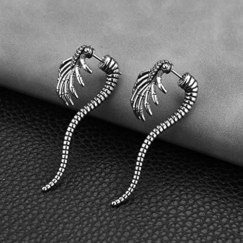 HZMAN Alien Facehugger Earrings for Men Women Stainless Steel Retro Gothic Punk Xenomorph Insect Stud Earring Biker Party Jewelry Gift4