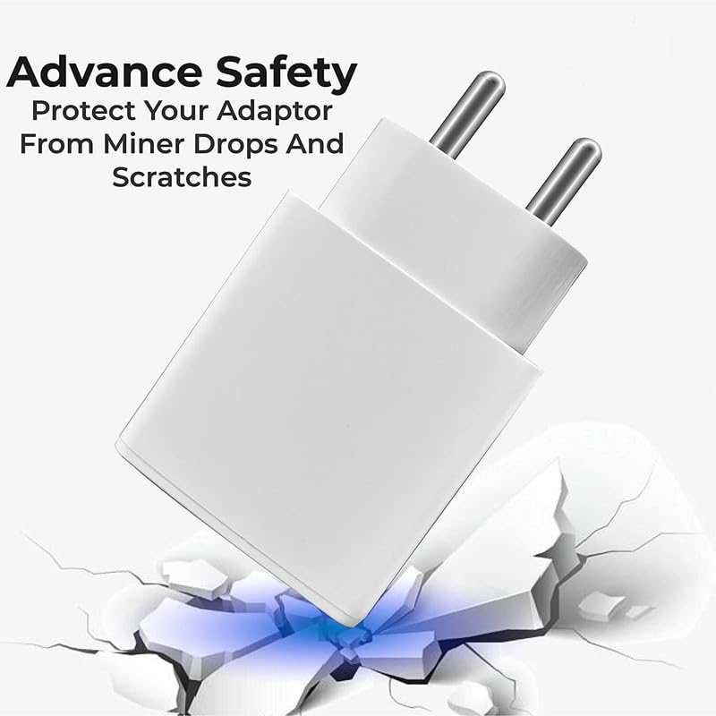 Image of 18W Charger for Xiaomi Redmi 13C 5G / 13 C Charger Original Adapter Like Android Mobile Fast USB Wall Charger with 1 Meter USB Type C Charging Data Cable (3 Amp, TVI14, White)