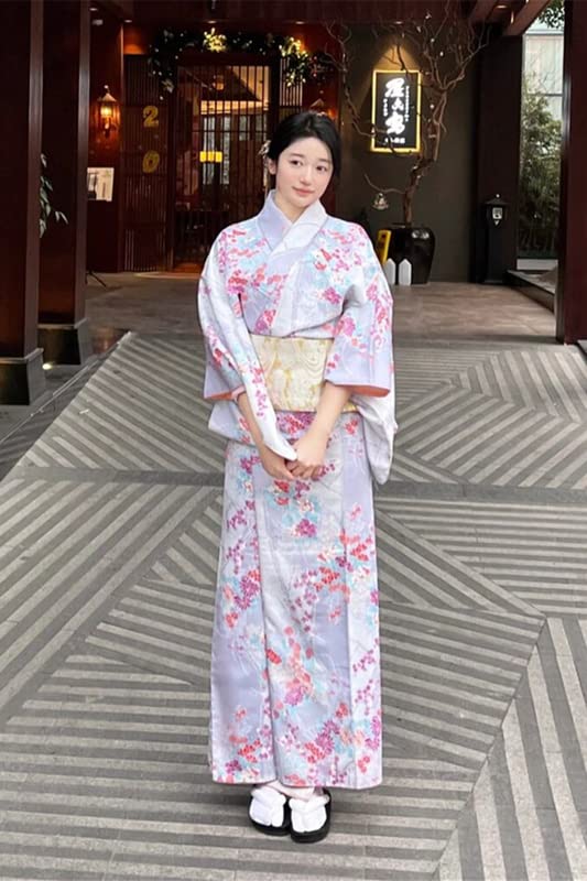 Amazon.co.jp: 和式和風浴衣少女ワンピース旅写 和服夏日本神明少女 