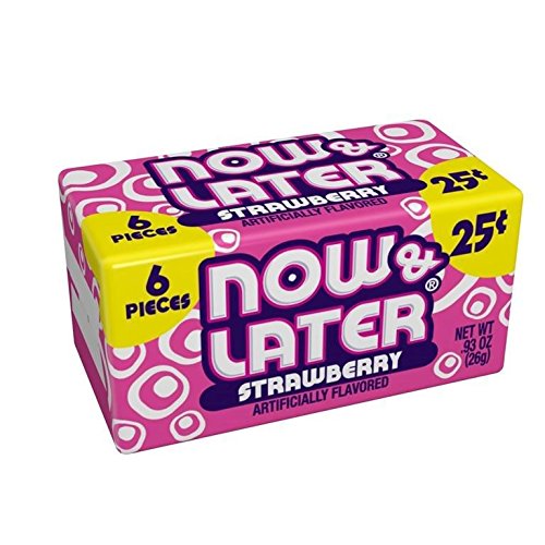 Now & Later Original Taffy Chews Strawberry Candy