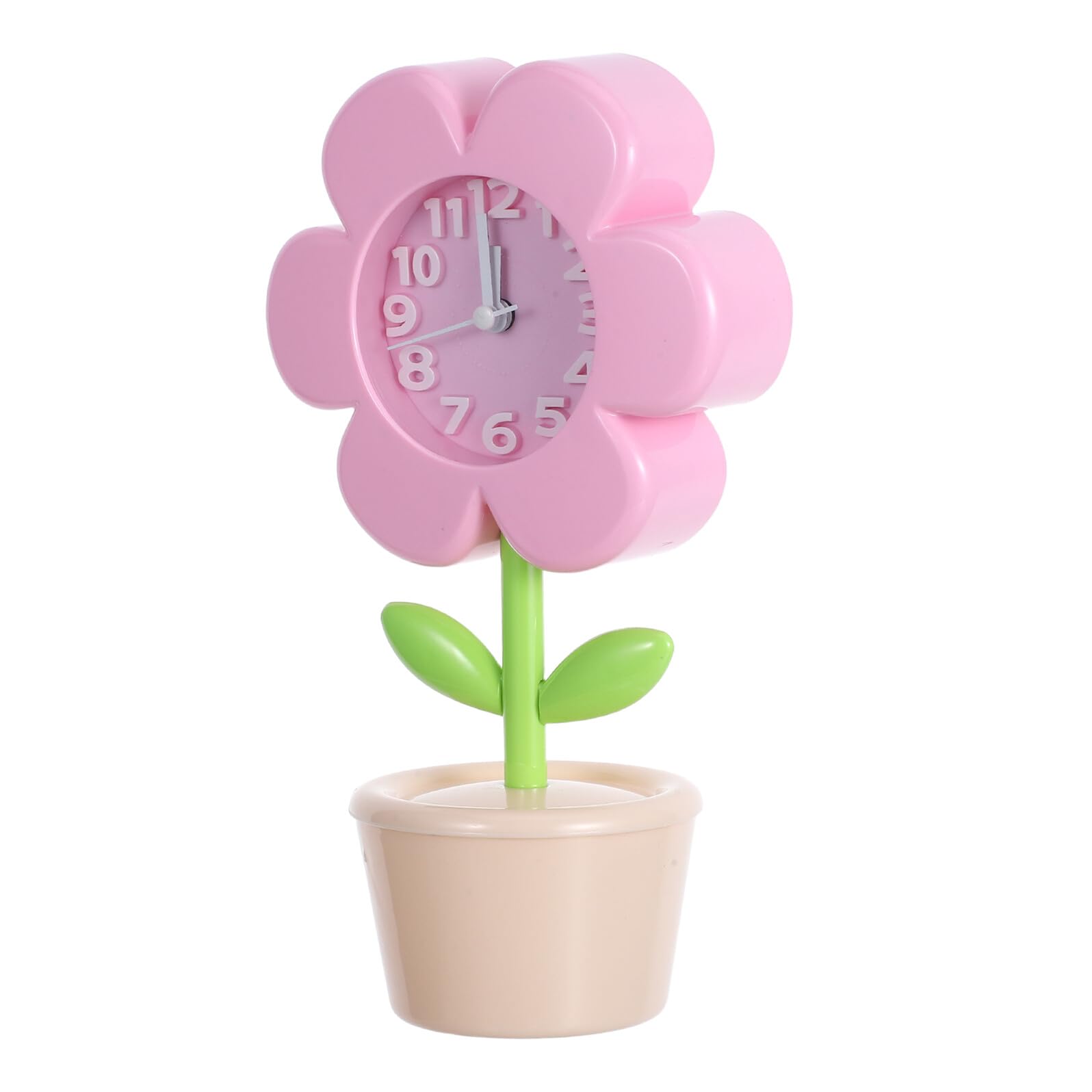 Despertador Infantil con Forma de Flor, Mini Reloj Rosa