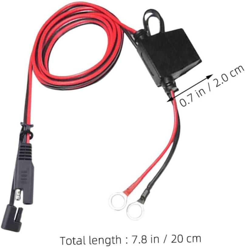 PRETYZOOM 1 Set USB Charger Motorcycle USB Adapter SAE to USB Adapter Motorcycle Parts SAE Cable Motorcycle USB Port Plastic