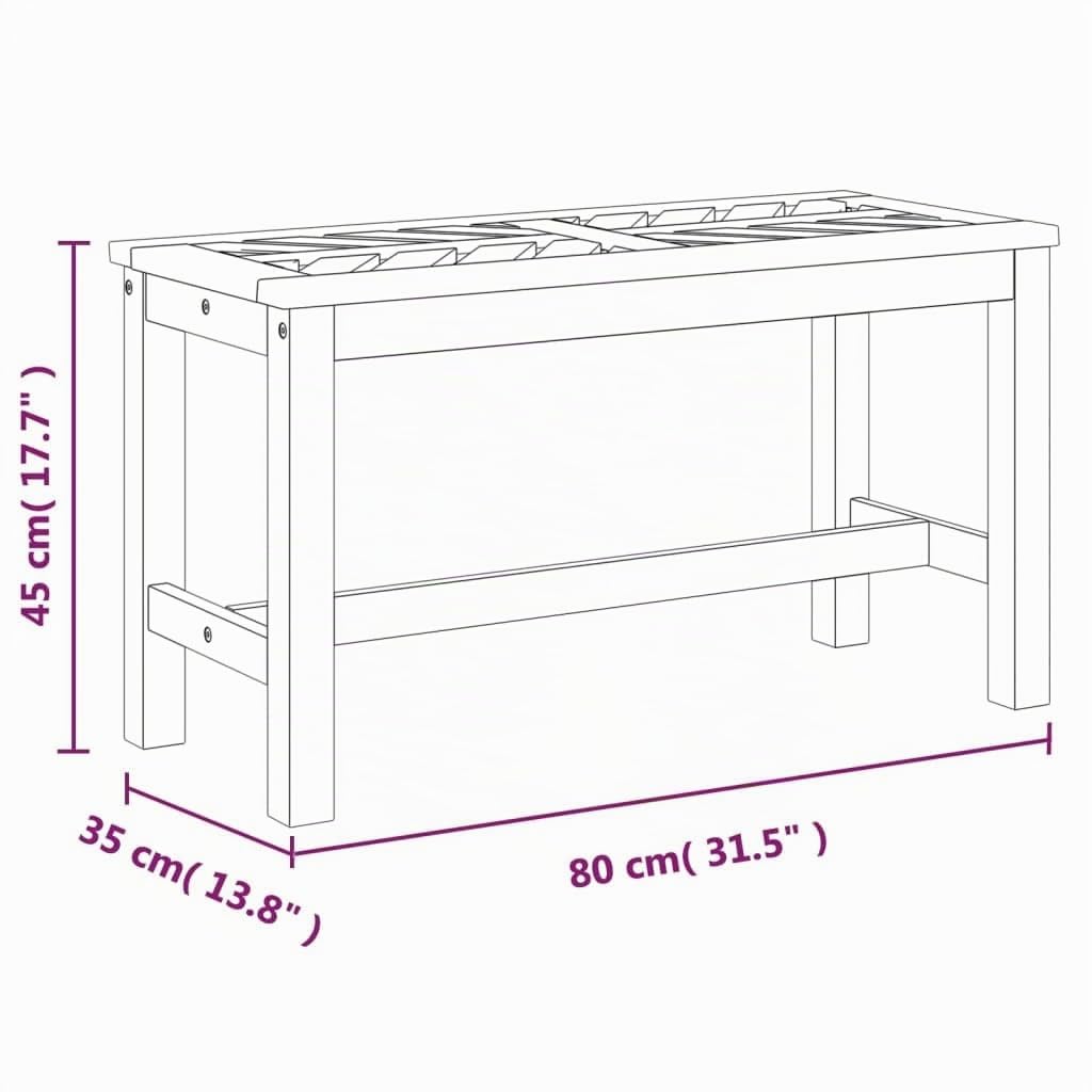 vidaXL Tuinbank 80 cm massief acaciahout