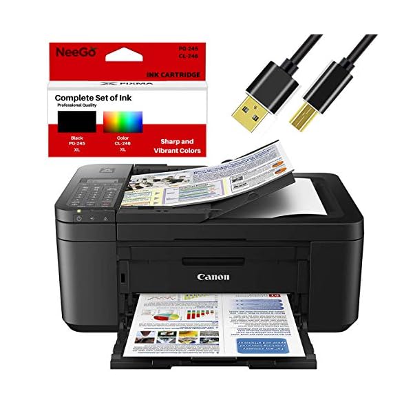 Canon Wireless Pixma TR-Series Inkjet All-in-one Printer with Scanner, Copier, Mobile Printing and Google Cloud + Bonus Set of Ink