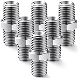 Zonon 6 Pcs 1/4' x 1/4' Airless Paint Sprayer Hose Connectors, 1/4' x 1/4' Hose Fitting for Connecting 1/4' Airless Paint Sprayer Hoses, 1/4-Inch Hoses Connector Fitting for Spray Guns
