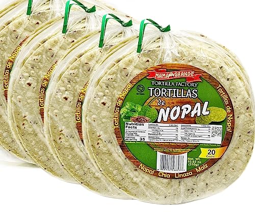 Mama Grande Tortilla Factory - Nopal Cactus Tortillas - 4 Pack (8...
