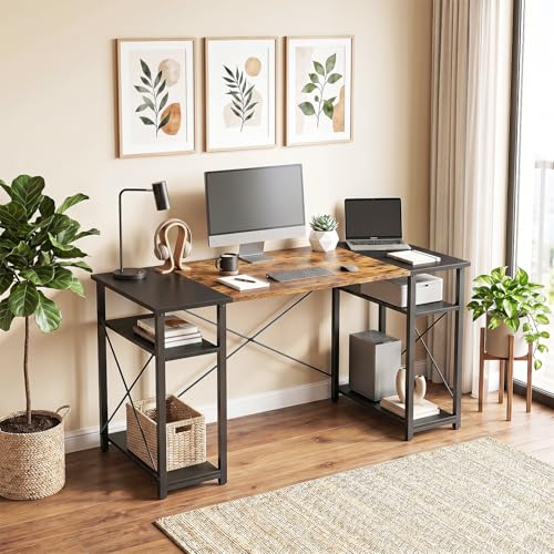 Image of Klaxon Engineered Wood Iron Study Table with Drawer, Multi-Usage Laptop Desk & Home Office (Printo-FD, DIY Installation) (Forest Dark & Black, Elite)