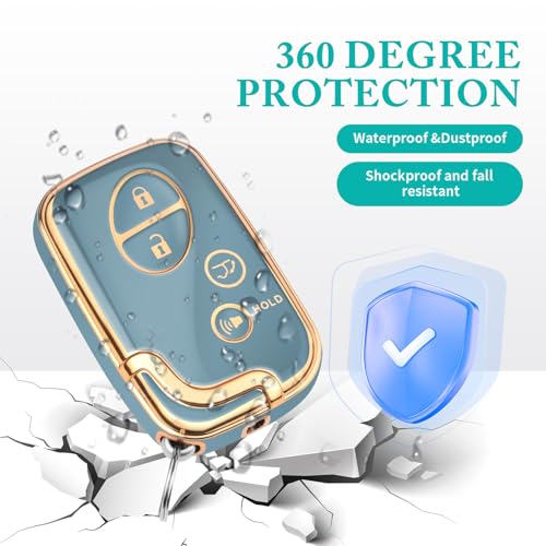 Image of MILD EAST for Lexus Key Fob Cover with Keychain | Compatible with 2009-2015 Lexus RX350 RX450 GX460 LX570 CT200h ES350 GS300 GS430 GS450h GS460 IS250 IS350 LS460,TPU