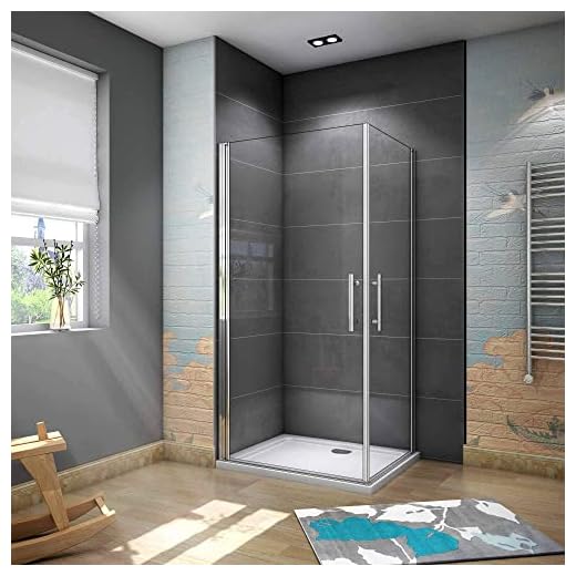 Mamparas de Ducha Doble Puerta Abatible 180°6mm Antical 100x70x195cm