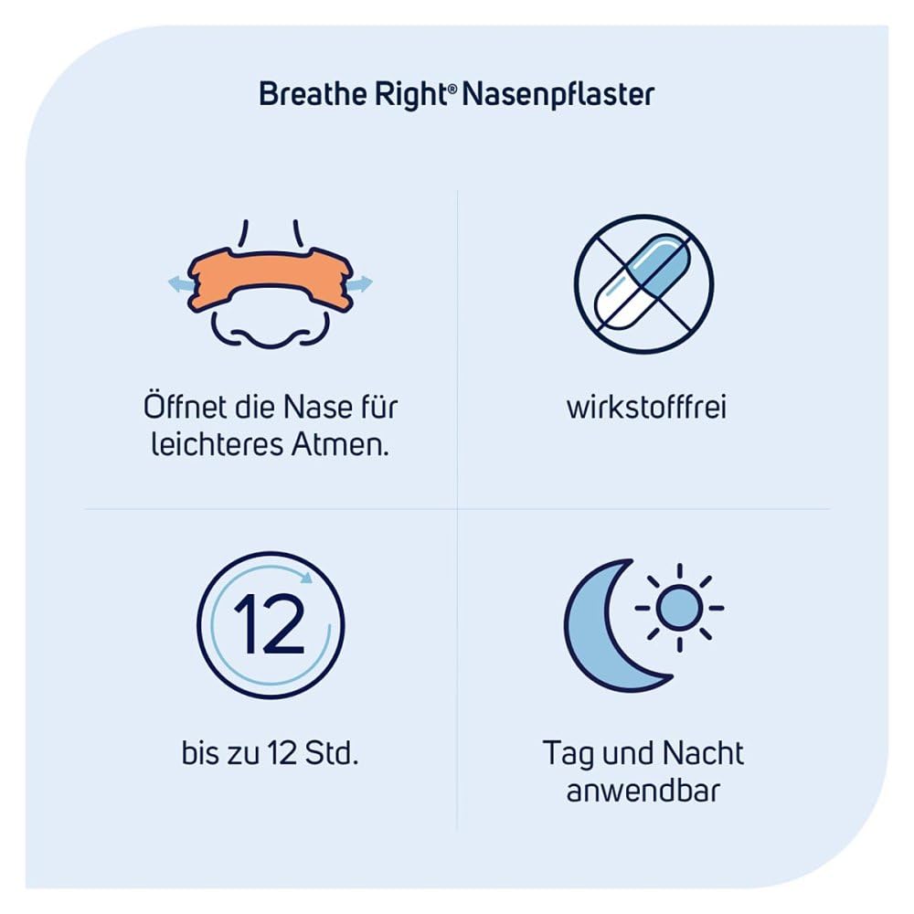 Besser Atmen Breathe Right Nasenpflaster beige normal, 30 Sztuka Chodnik