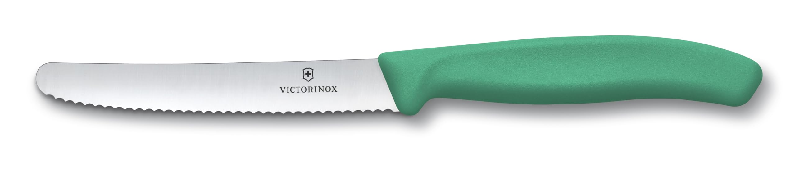 Victorinox Swiss Classic, cuchillo de desayuno, set de cuchillos para pan, 6 piezas, hoja afilada, borde dentado, 11 cm, acero inoxidable