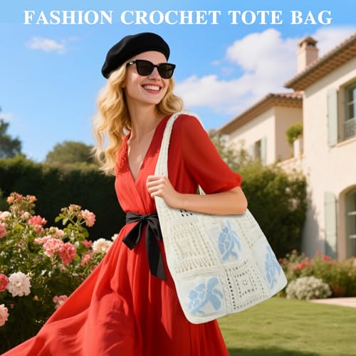 Bolso Tote de Crochet para Mujer miniatura 3