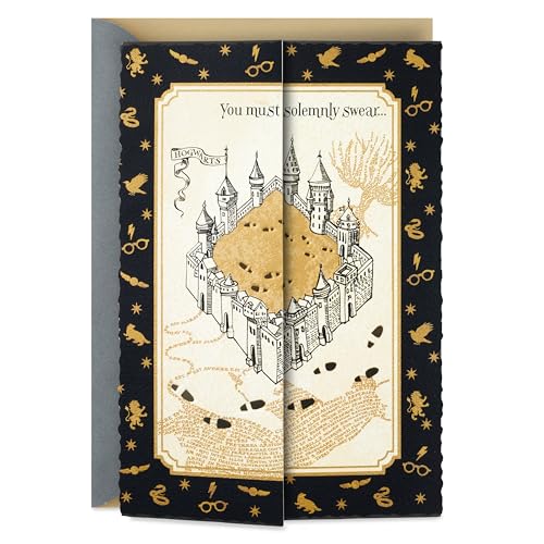 Hallmark Harry Potter Birthday Card (Marauder's Map)