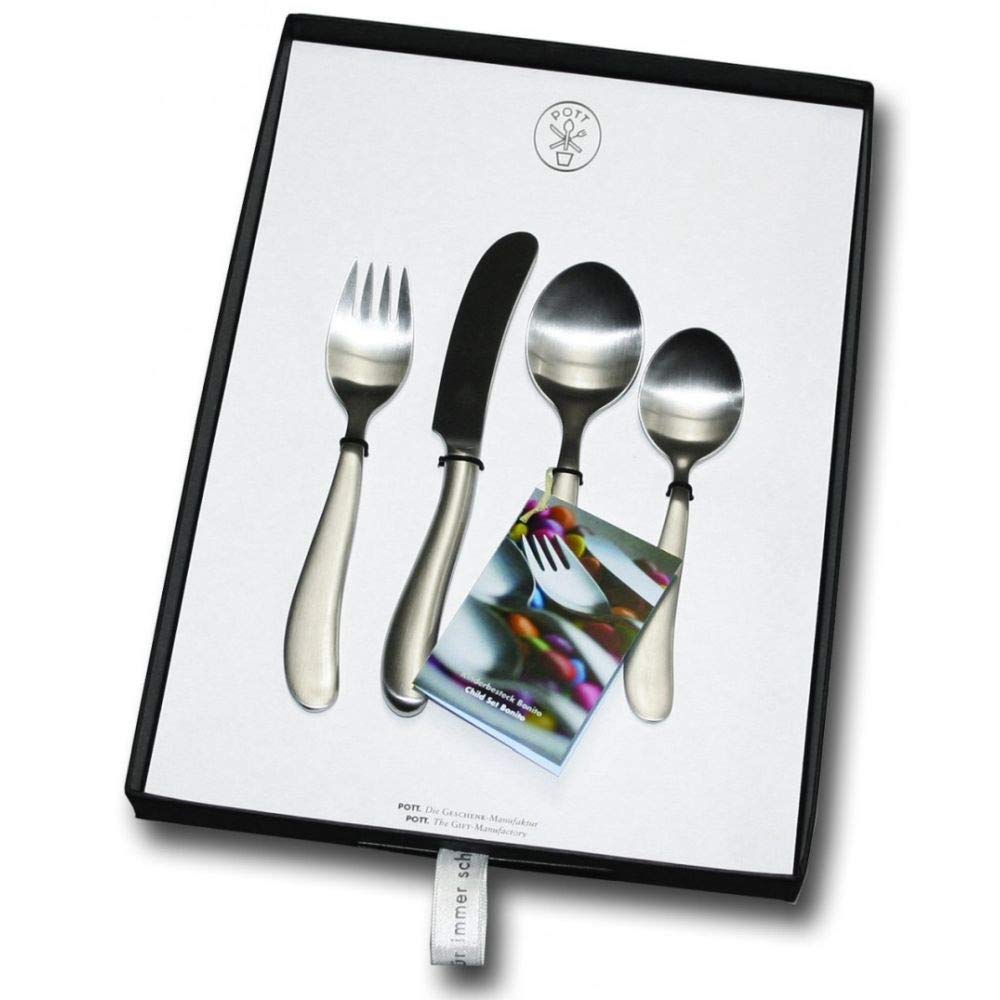 POTT 2799 – 632 – Couverts Enfant Bonito 4 pzs. Acier INOX 18/10 Designer : Ralph Krämer (H. Nr.)
