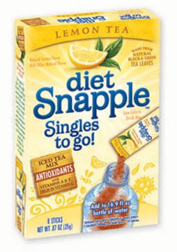 Snapple Diet Singles To Go Lemon Tea, 8-Count (Pack of 6) - ORIGINAL FLAVOR