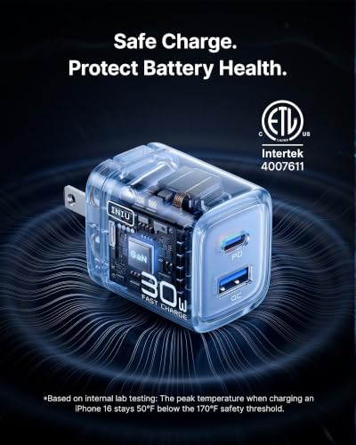 Image of INIU USB C Charger, 30W Type C Fast Charging, 2-Port Adapter Charger Block