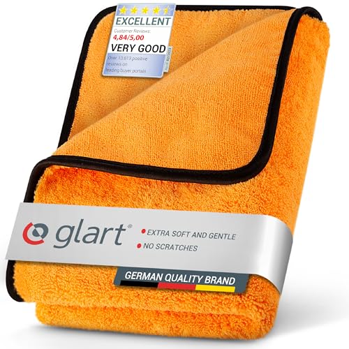 Glart 44WG Car Drying Towel XXL 90x60 cm Orange Microfiber Polishing Cloth