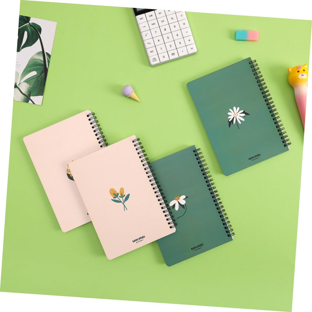 SHINEOFI 4 Pièces 4 Cahier à Feuilles Mobiles Cahier à Grille De Points Grand s Pour Femmes De Filles Multi-sujets Bloc-notes à Spirale s Et Journaux Papier
