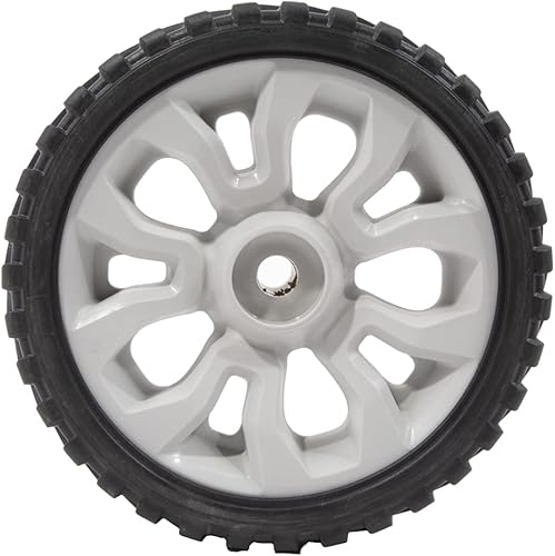 MTD Genuine Parts Equipo original Conjunto de rueda delantera de 7 pulgadas para la mayoría de cortacéspedes a pie, OEM # 634-05272.