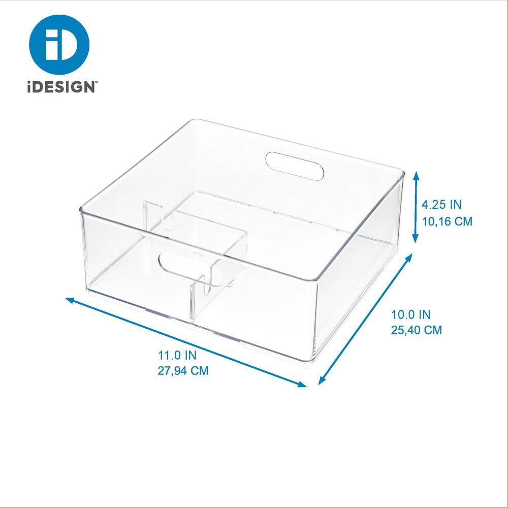 INTERDESIGN The Home Edit, plastikowy organizer do suszarki do włosów z recyklingu, z przegrodą