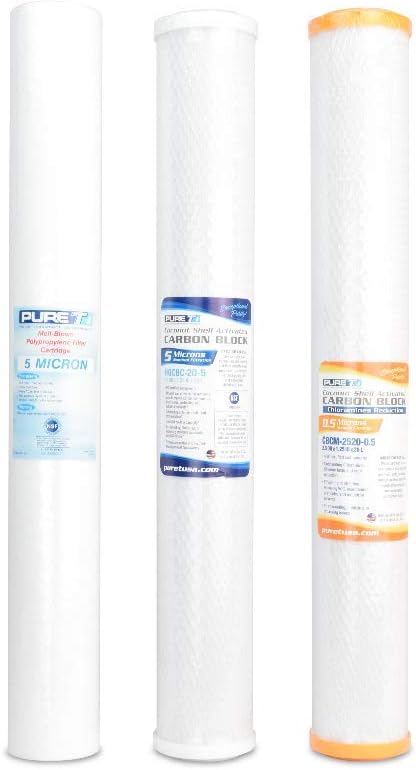 WECOAqua-Titan-SET3 Slim 20" x 2.5" Water Filter Cartridge Set for HydroSense, Aqua-Titan and LC Series Reverse Osmosis Systems