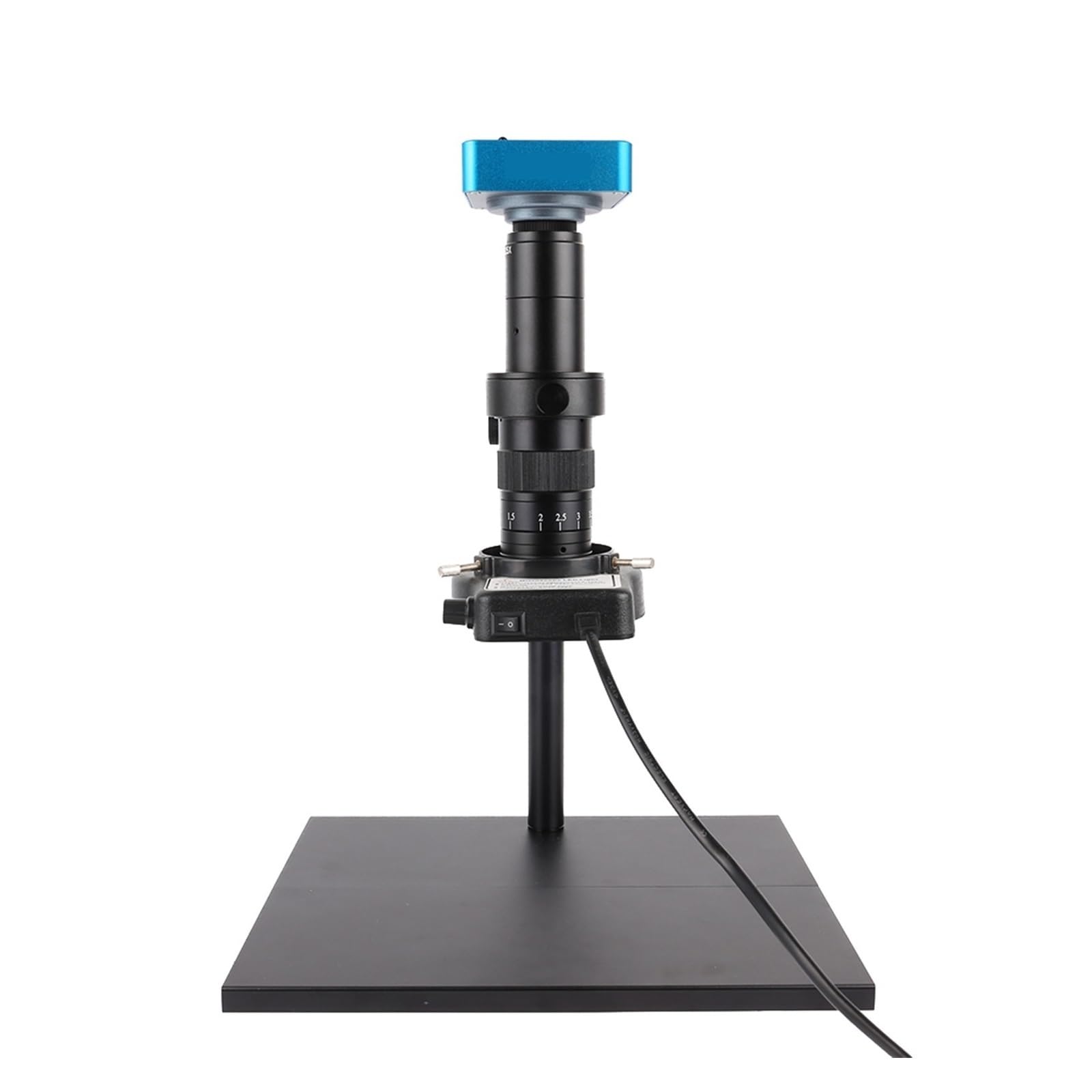 Przemysłowy Mikroskop Monokularowy HD 1080P HDMI USB Cyfrowy Wideo Kamera 180X Obiektyw Do PCB Tkanina Lutownicza Obserwuj(Microscope set)
