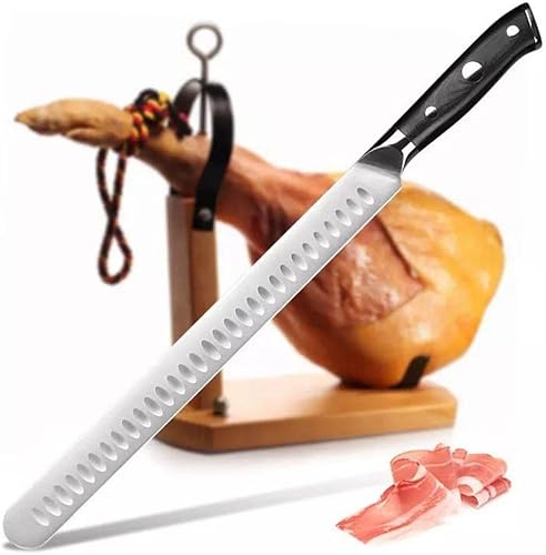 Miniatura 2 de Lifespace Cuchillo para tallar jamón y pechuga para barbacoa - Hoja de acero inoxidable de 12"