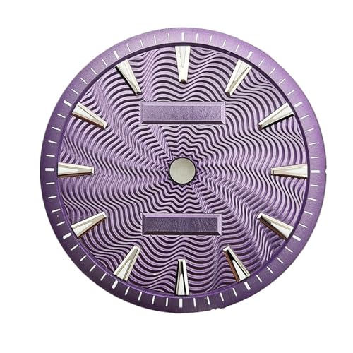 Cadran montre 28.5mm pour modding NH35A texture relief et lueur verte