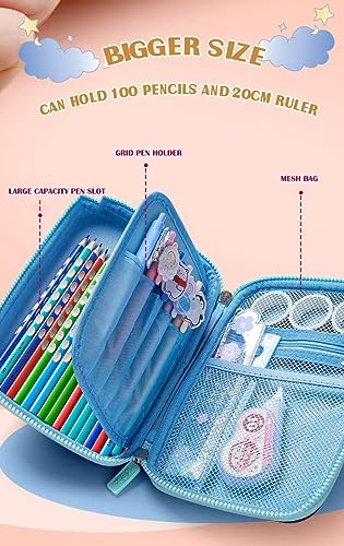 Image of DEOXY Cute Big Cartoon Theme Plastic Pencil Case-3D Eva Pencil Case Pouch, Multipurpose Zipper Pencil Case for Kids, Pen & Pencil Bag for School Kids (3D Cute Big)