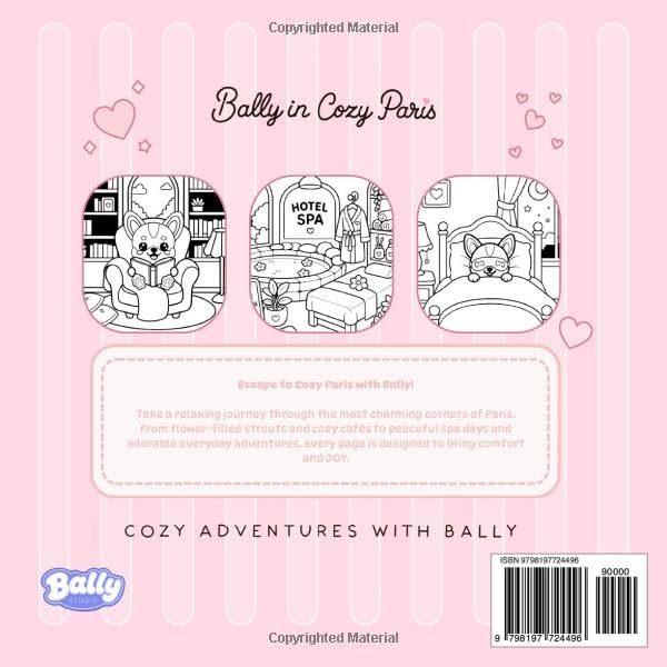 Bally in Cozy Paris: Puppy Coloring Book (Bally’s Cozy Travel Adventures) image 3