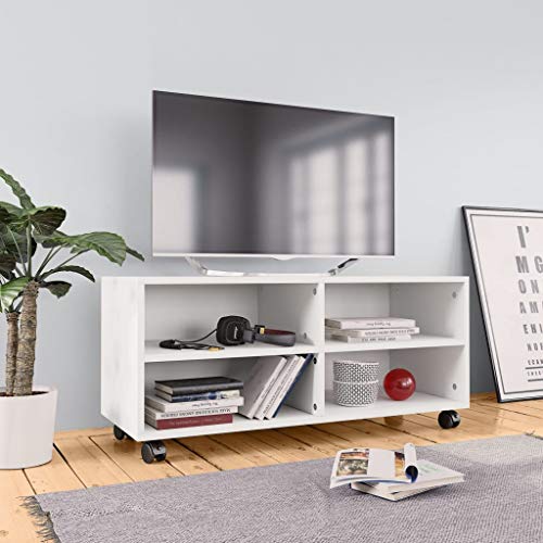 vidaXL-Mueble-para-TV-con-Ruedas-Aglomerado-Blanco-90x35x35cm-Mobiliario-Hogar-Accesorios-Centro-Entretenimiento-y-Multimedia-Diseno-Moderno-Practico