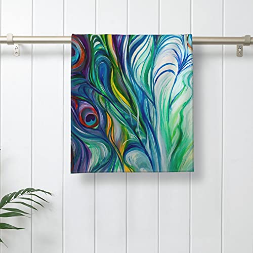 Xwqwer Peacock Feather Hand Towels 27.5 X 12 In Ultra Soft Highly Absorbent, Home Decor Dish Guest Towel Multipurpose For Bathroom Kitchen Gym Hotel And Spa #TOP4