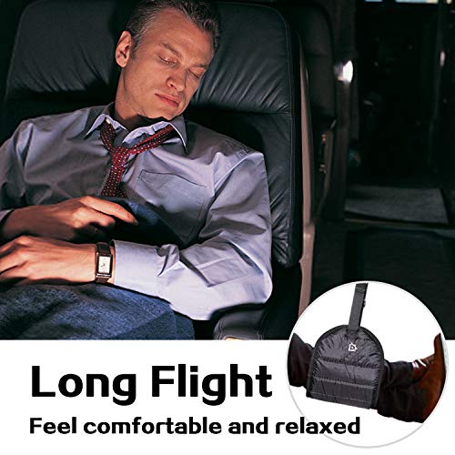 ZOKLU Apoio para os pés de avião para viagem – suporte de rede para perna de voo para evitar dores n