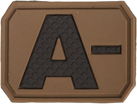 Mil-Tec Patch 3D Blood A Negative Dark Coyote