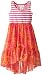 Bonnie Jean Little Girls' Stripe To Chiffon Hi Low
