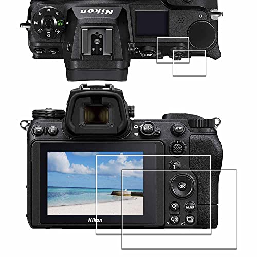 iDaPro [2Pcs Protection d'Ecran pour Nikon Z 7II Z 6II Z7 II Z6 II+[2Pcs] Verre Protecteur d'écran du supérieur,Verre Trempé,Dureté 9H,Anti-rayure,Sans Bulle,Anti-empreinte,Installation Facile
