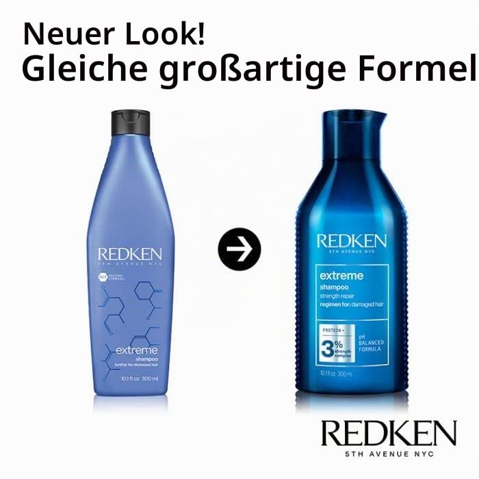 Redken Pflegeset mit Shampoo, Conditioner & Haarmaske für sprödes und geschädigtes Haar, Anti Haarbruch, Mit Interlock Protein Network, Extreme