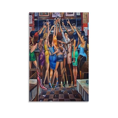 BMWZX African American Frank Morrison Ladies Night Poster Canvas Painting