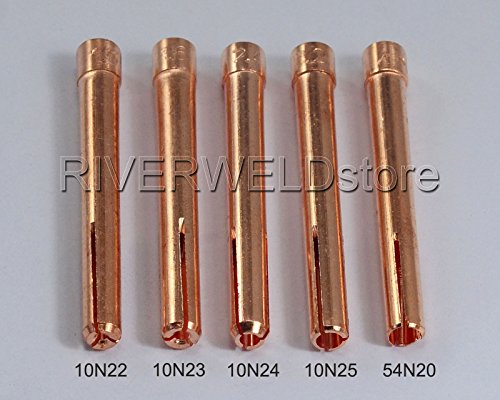 Miniatura 3 de Riverweld Tig Cuerpos De Pinza 10n30 10n31 10n32 10n28 406488 Boquilla De Alúmina Tapas Traseras Tig 57y02 57y03 57y04 Tamaño Surtido Ajuste Qq300 Sr Wp 17 18 26 Antorcha De Soldadura Tig 18 Piezas