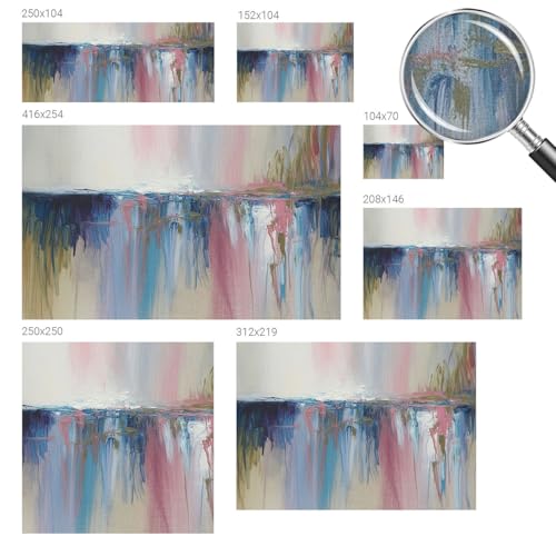 Papier peint autocollant panoramique 416x254 cm motif abstraction colorée pour grand mur