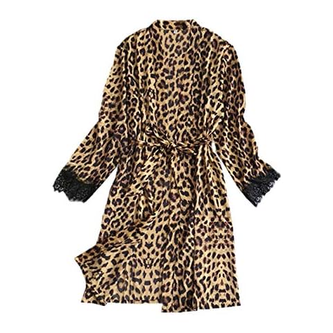 Sexy Pants Lingerie for Women Pajamas Sexy Silk Sleepwear Robes Lingerie Women Underwear Satin Nightdress Xmas Lingerie Brown Cover