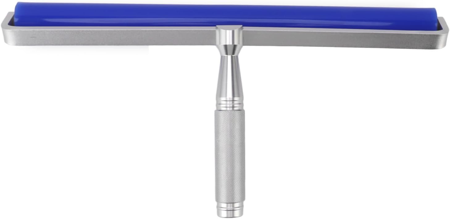 Soft Silicone Dust Removal Roller with Aluminum Alloy Handle Iron Bearing Anti-Static Film Dust Fiber Powder (10 Inch)