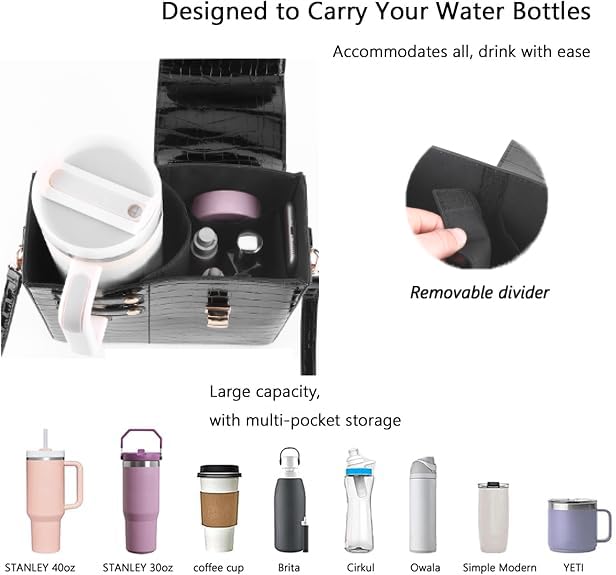 Image of Stanley Purse Cup Holder Bag Crossbody Water Bottle Purse for 40oz Tumbler