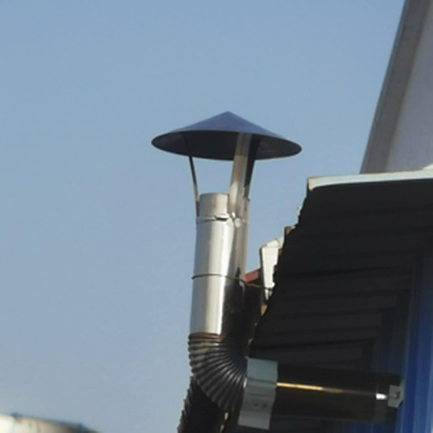 Chimney Cap, Flue Caps, Cone Top Chimney Cap,Fireplace Chimney Caps,with Adjustable Screws, Chimney Flue Cover for Chimney Supply Chimney Rain Cap,Easy Installation,d27cm/10.63in