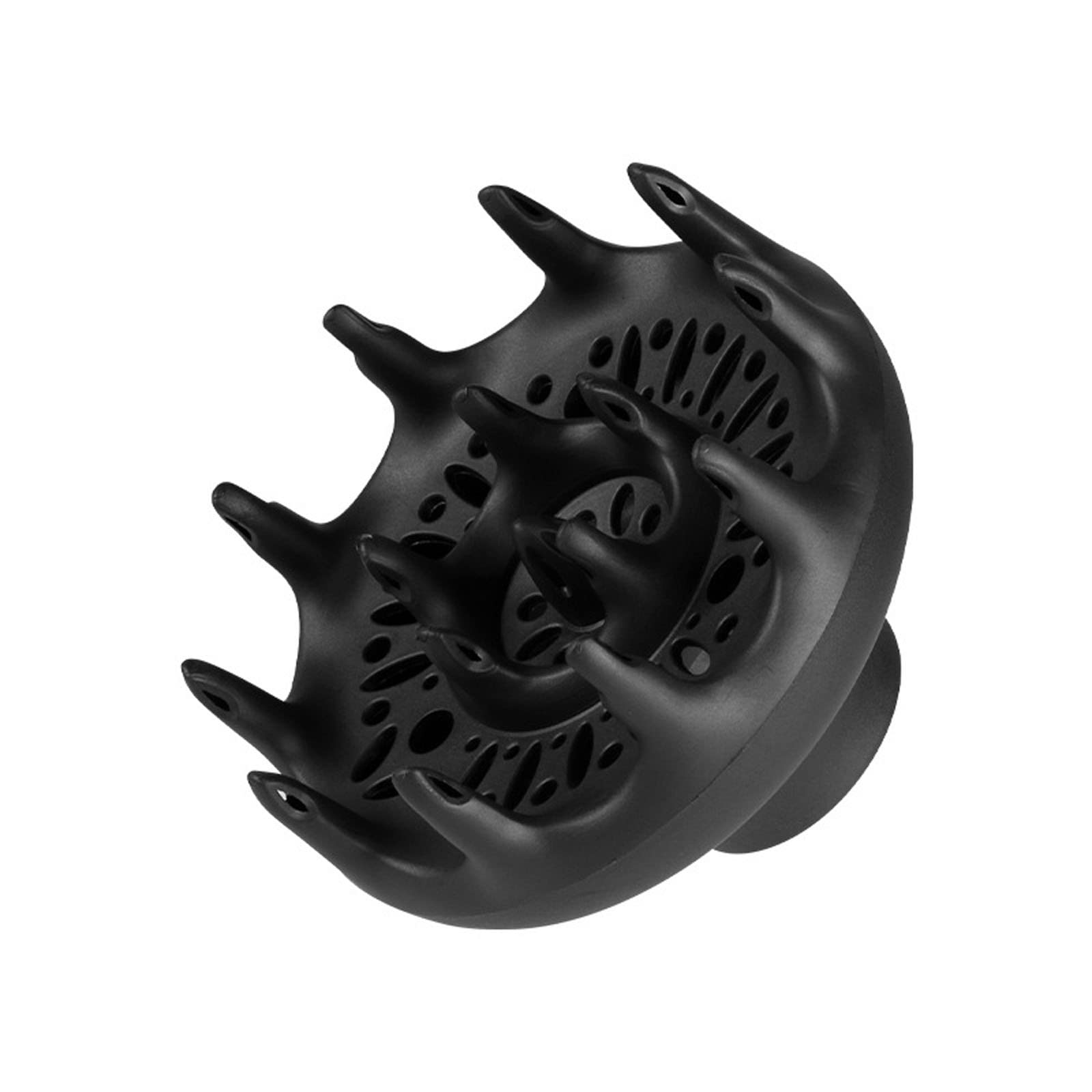 Hair Diffuser For Curly And Natural Hair Blow Dryer Diffuser To Maximize Frizz Volume And Enhance Natural Curly Hair The Last Coat (Black, One Size)